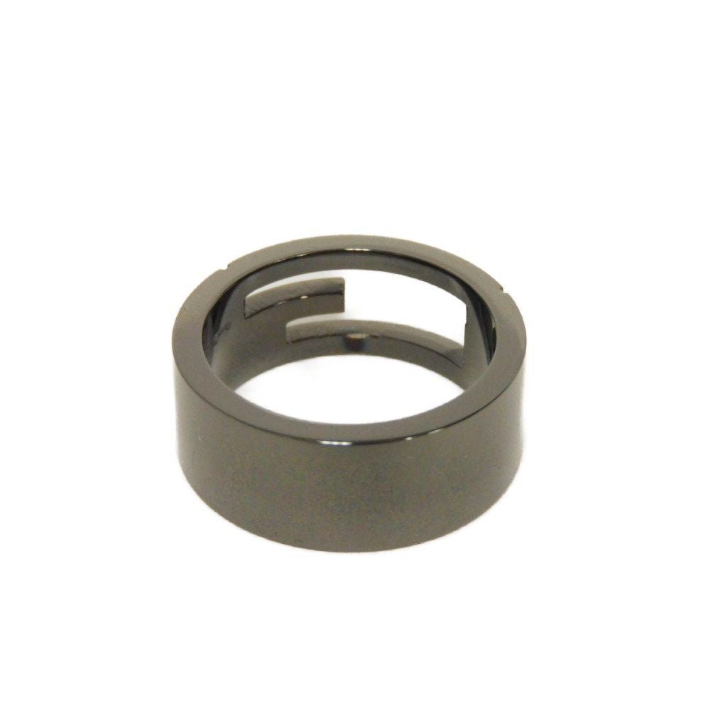 GUCCI Ring 224028 J8400 8195 AG925 Gunmetal Blunted Cutout G