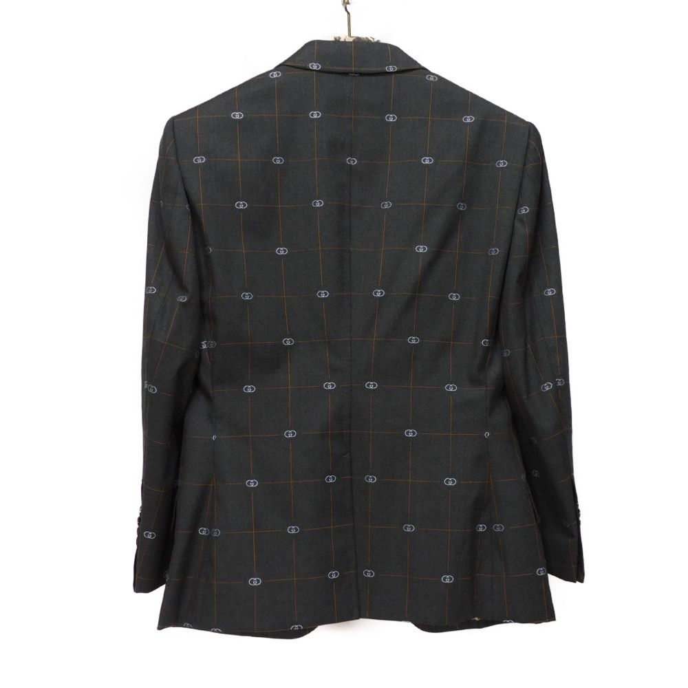 GUCCI setup 612839 444307 wool gray DIY Interlocking G suit jacket and pants Upper 7-44C/Lower 7-42R