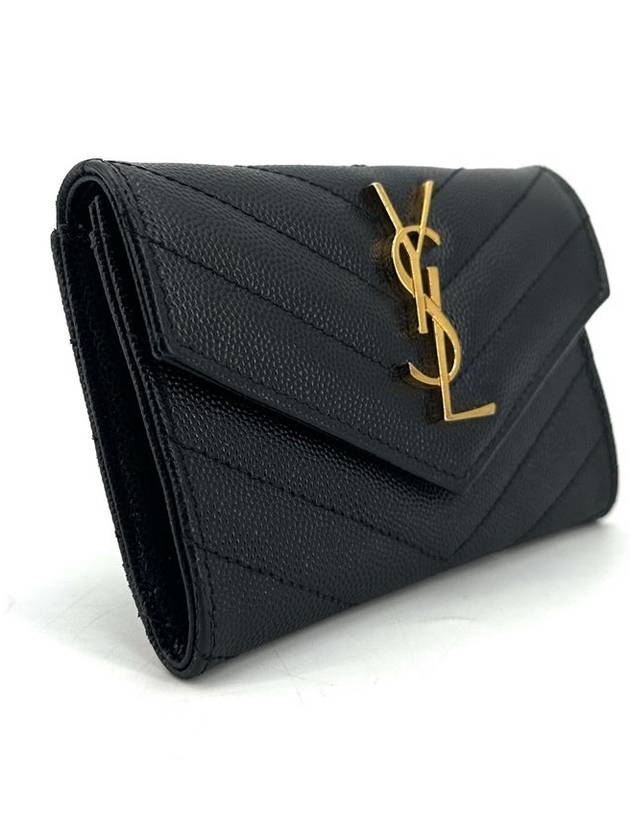 Luxury Saint Laurent Trending 2025 Envelope gold card wallet 414404