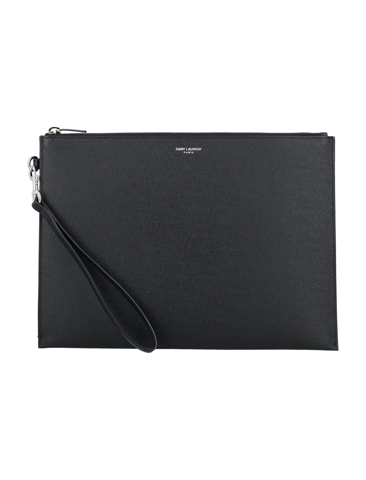 Luxury Saint Laurent Trending 2025 Men's Zip Tablet Pouch in Black | 24A683865BTY0N Color 1000