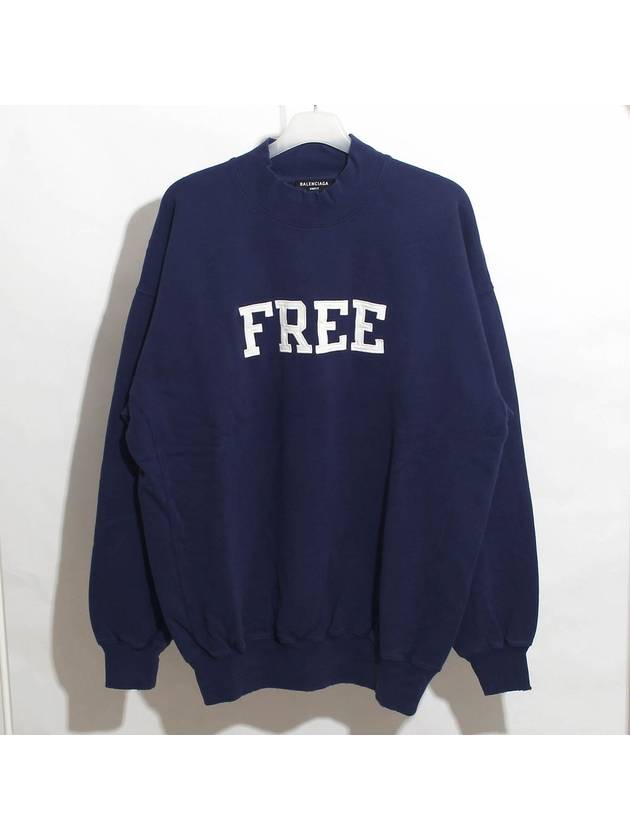 Luxury Balenciaga Trending 2025 WoMen's Free Embroidery Distressed Sweatshirt Navy