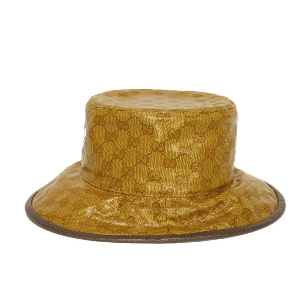 GUCCI hat 696484 4HAP2 7164 GG crystal canvas Brown Adidas GG Crystal Bucket Hat