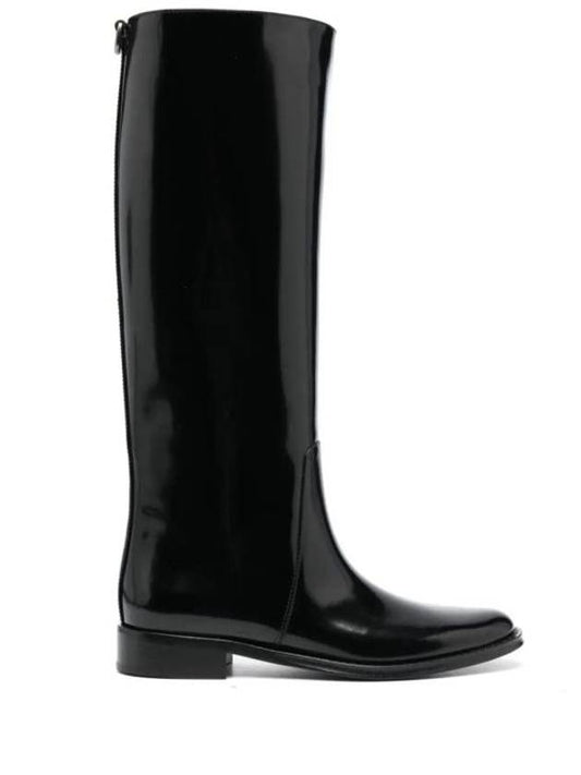 Luxury Saint Laurent Trending 2025 Hunt Leather Long Boots Black