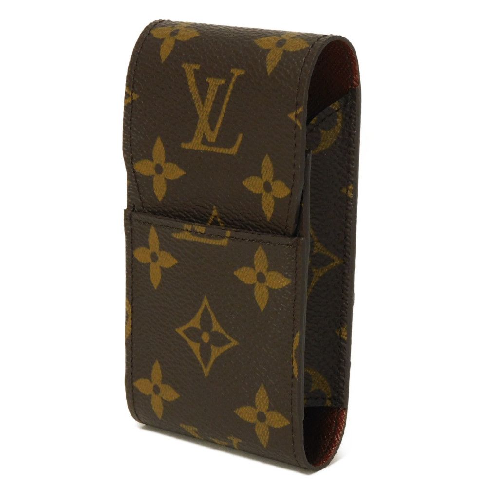 LOUIS VUITTON Cigarette case M63024 Monogram canvas x grain leather (embossed) Brown Monogram Etui cigarette