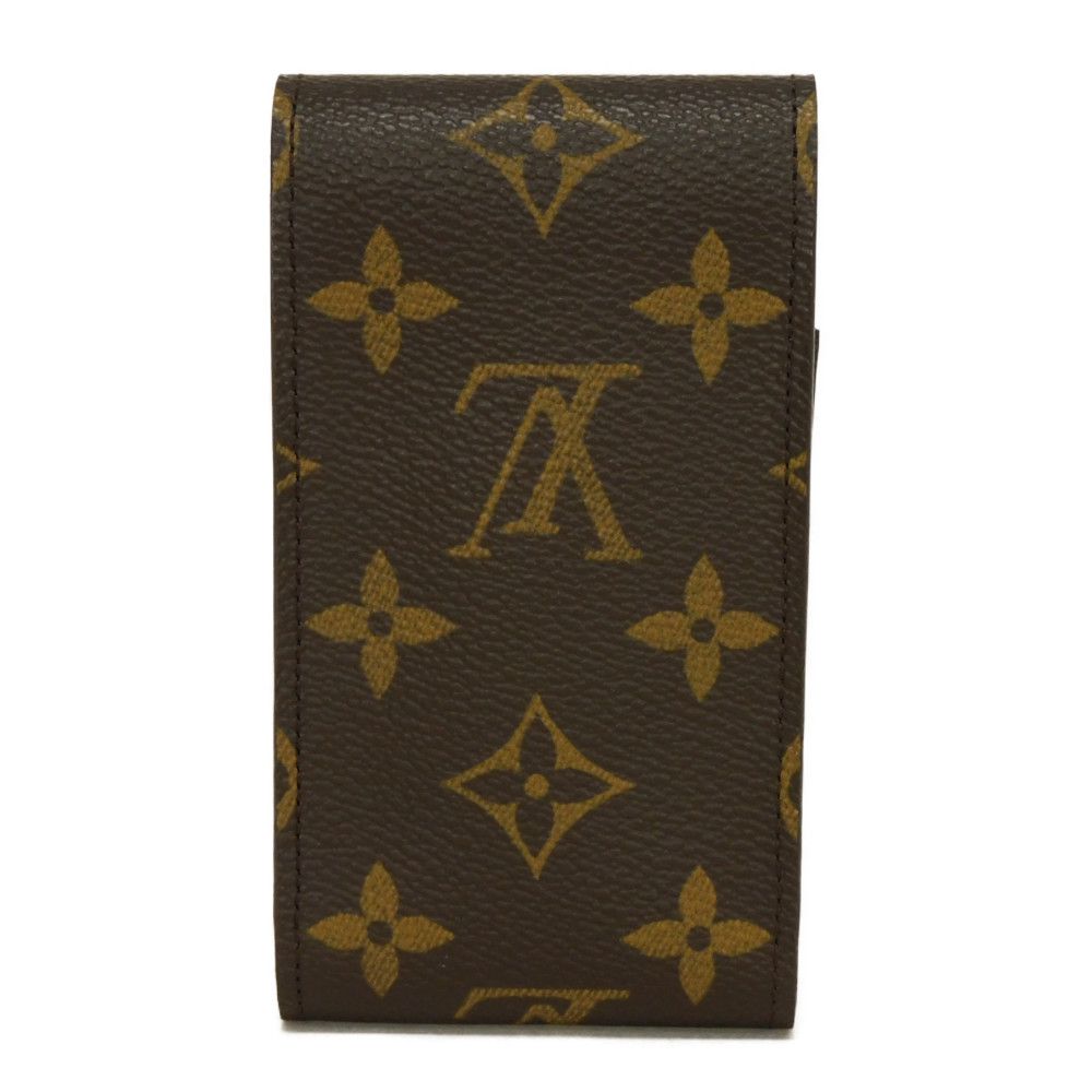 LOUIS VUITTON Cigarette case M63024 Monogram canvas x grain leather (embossed) Brown Monogram Etui cigarette