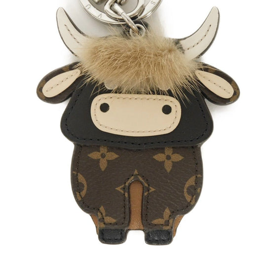 LOUIS VUITTON key ring M80218 Monogram canvas x calf leather Marron Monogram Porte ClÃ©s LV Ox
