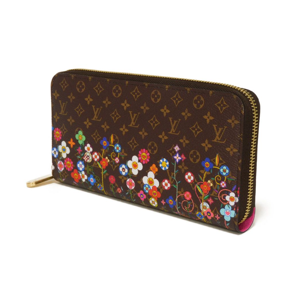 LOUIS VUITTON Long Wallet Purse M14162 Monogram canvas pink Monogram Flower LVxTM Zippy Wallet