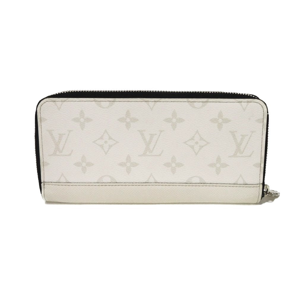 LOUIS VUITTON Long Wallet Purse M14127 Taiga leather (embossed) x monogram canvas Optic white Taiga Lama Monogram Zippy Wallet Horizontal