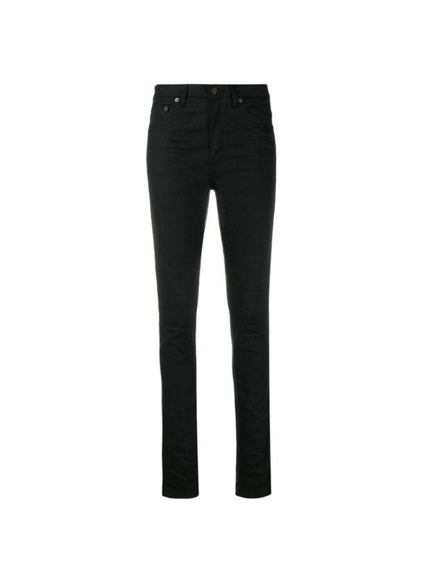 Luxury Saint Laurent Trending 2025 Mid Rise Cotton Skinny Jeans Black