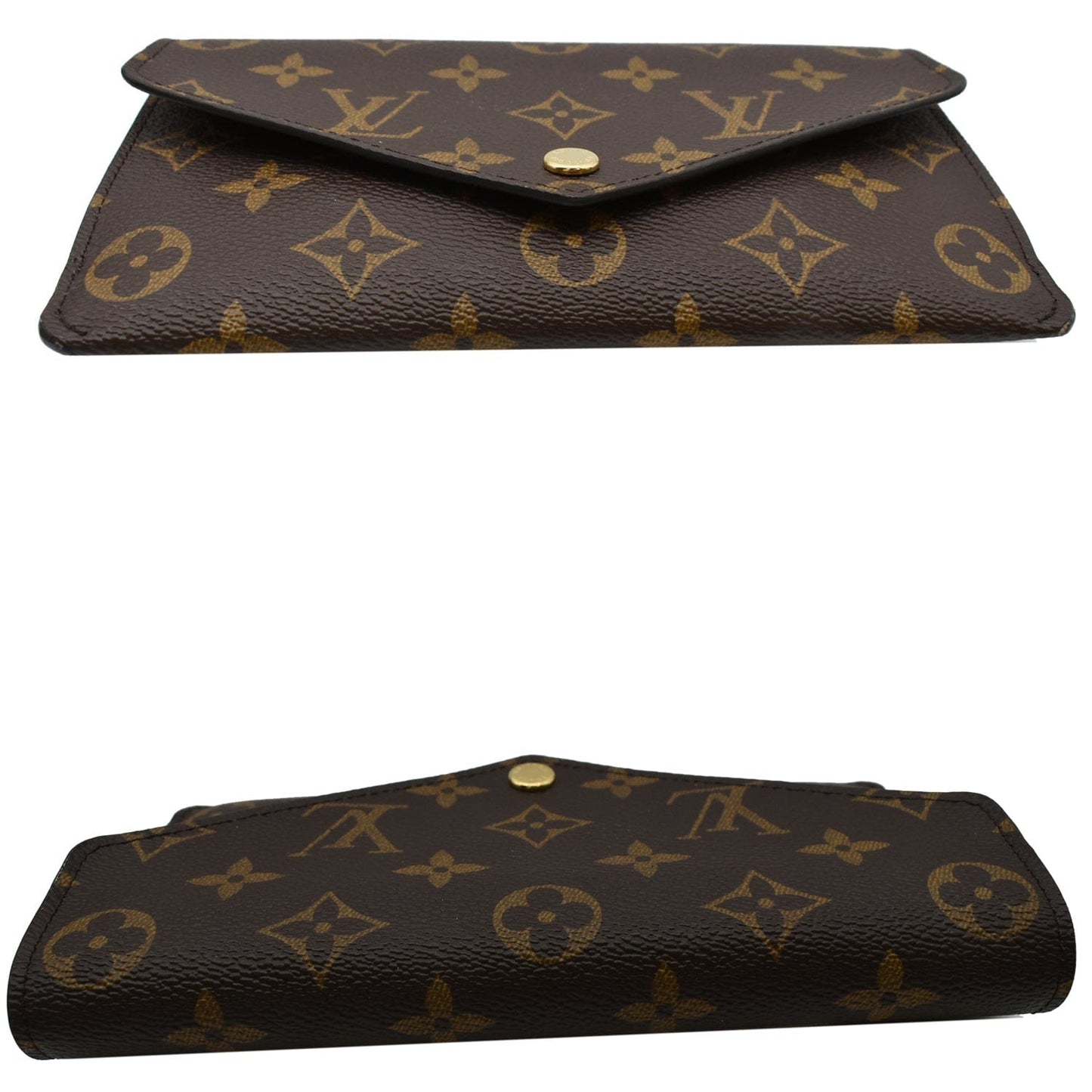 LOUIS VUITTON Monogram Canvas Sarah Wallet Brown