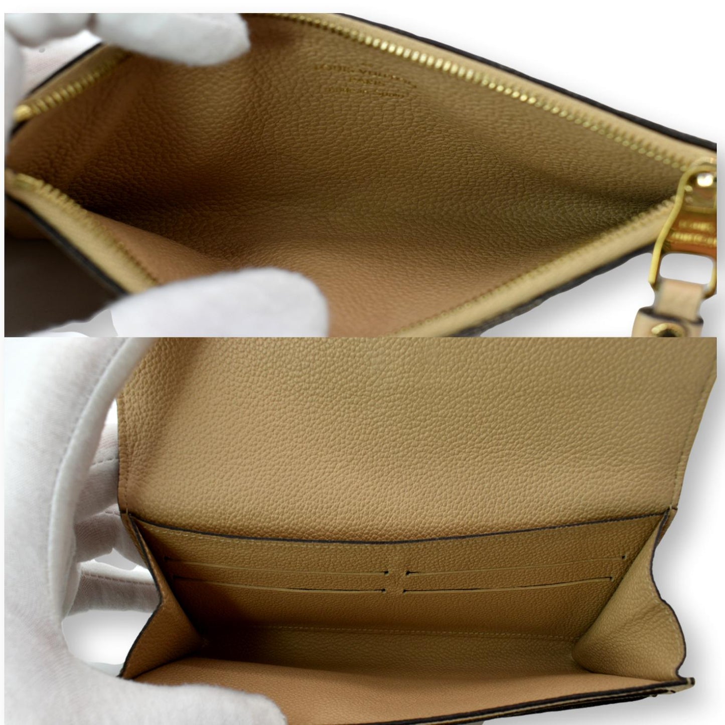 LOUIS VUITTON Curieuse Monogram Empreinte Leather Wallet Bronze