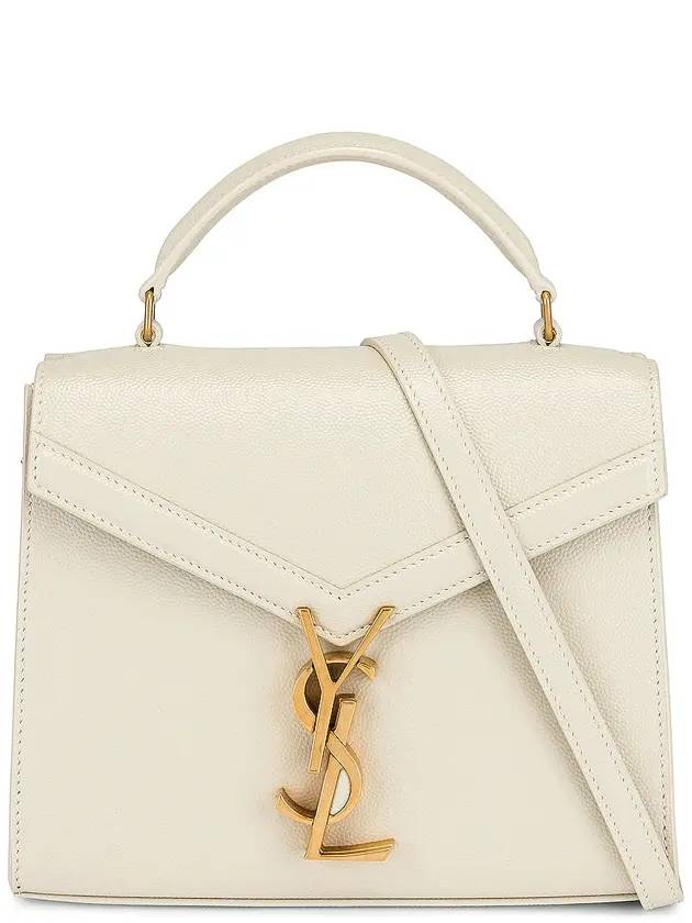 Luxury Saint Laurent Trending 2025 Casandra Monogram Mini Top Handle Cross Bag White