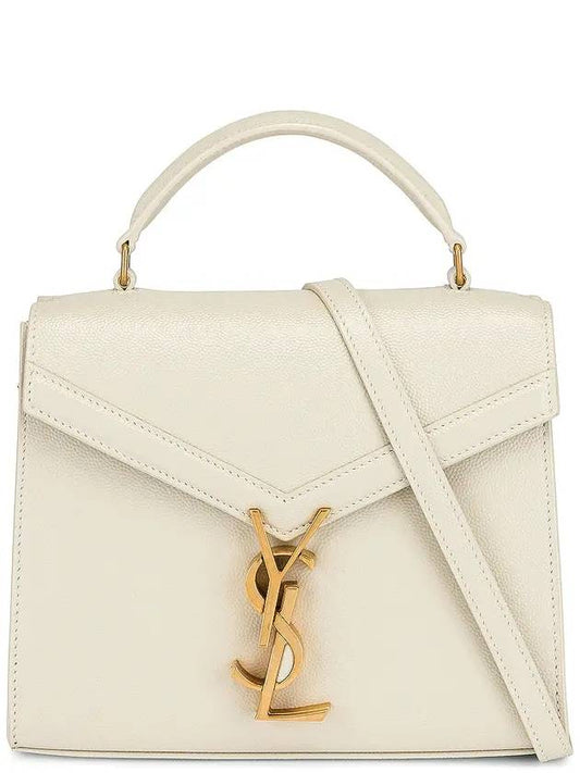 Luxury Saint Laurent Trending 2025 Casandra Monogram Mini Top Handle Cross Bag White