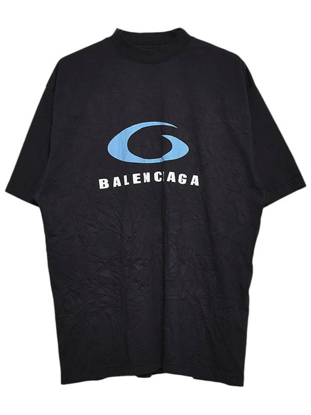 Luxury Balenciaga Trending 2025 Logo Print Cotton Short Sleeve T-Shirt Black
