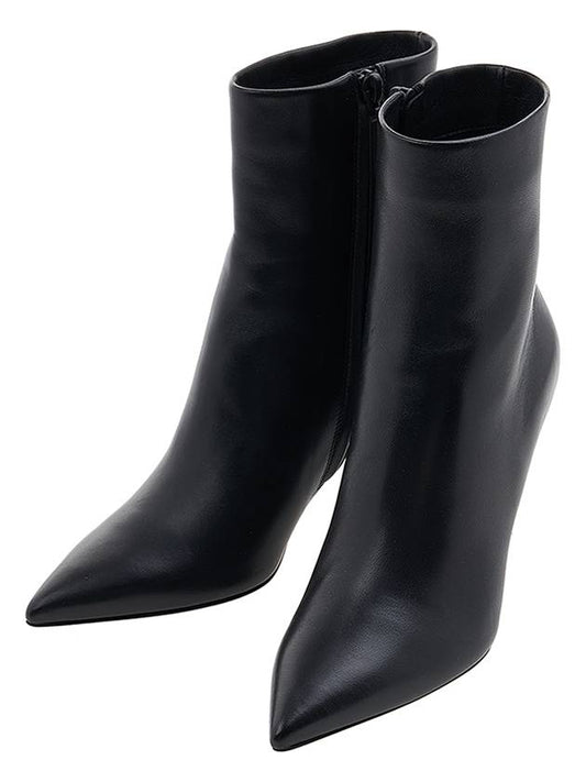 Luxury Saint Laurent Trending 2025 Opyum Ankle Middle Boots Heel Black