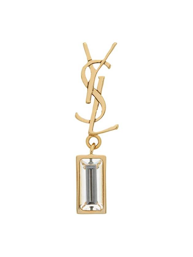 Luxury Saint Laurent Trending 2025 Monogram Logo Earrings Gold
