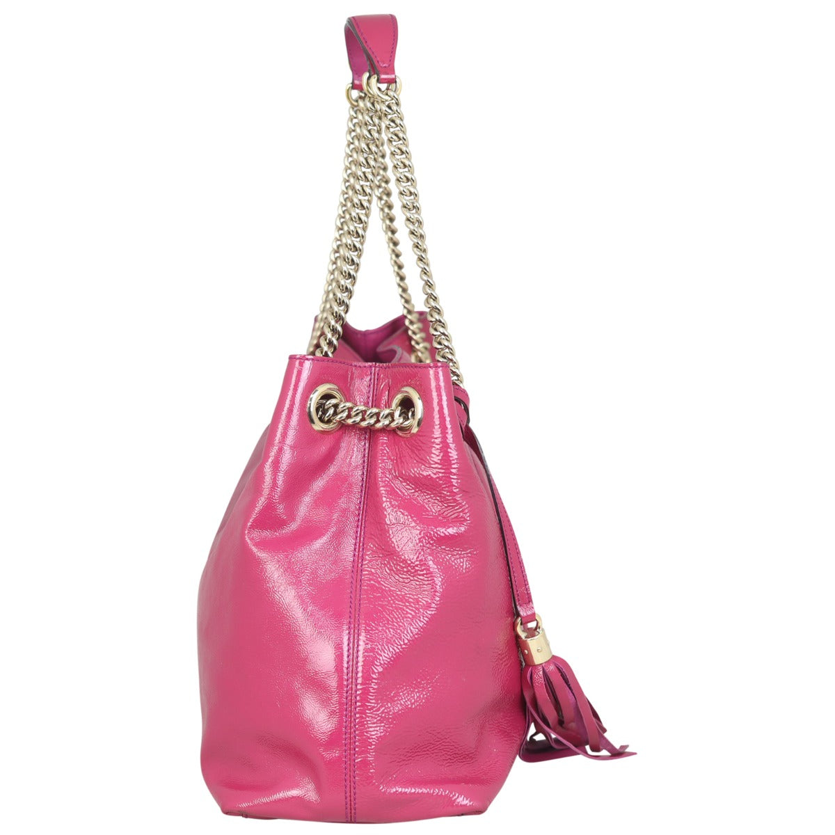 Gucci Soho Chain Shoulder Bag Medium Patent