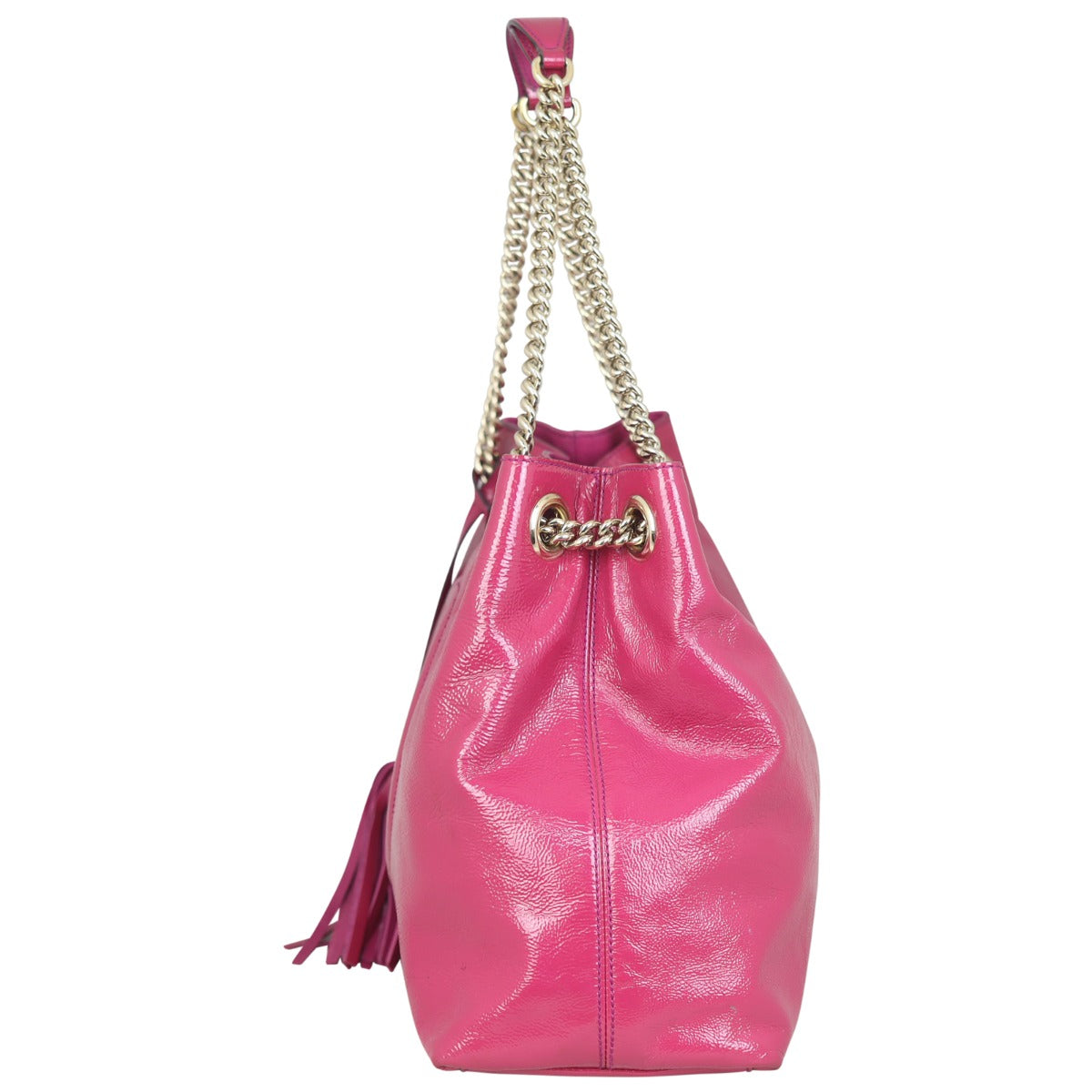 Gucci Soho Chain Shoulder Bag Medium Patent
