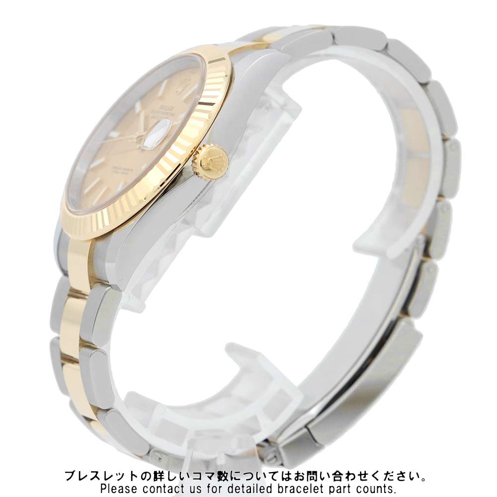 ROLEX Datejust W41mm Stainless Steel K18YG Champagne Dial126333