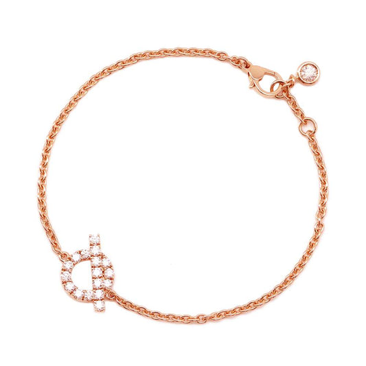 HERMES BraceletãFinesseã Size ST 18K Pink Gold