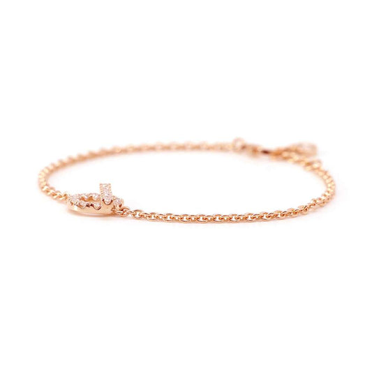 HERMES BraceletãFinesseã Size ST 18K Pink Gold
