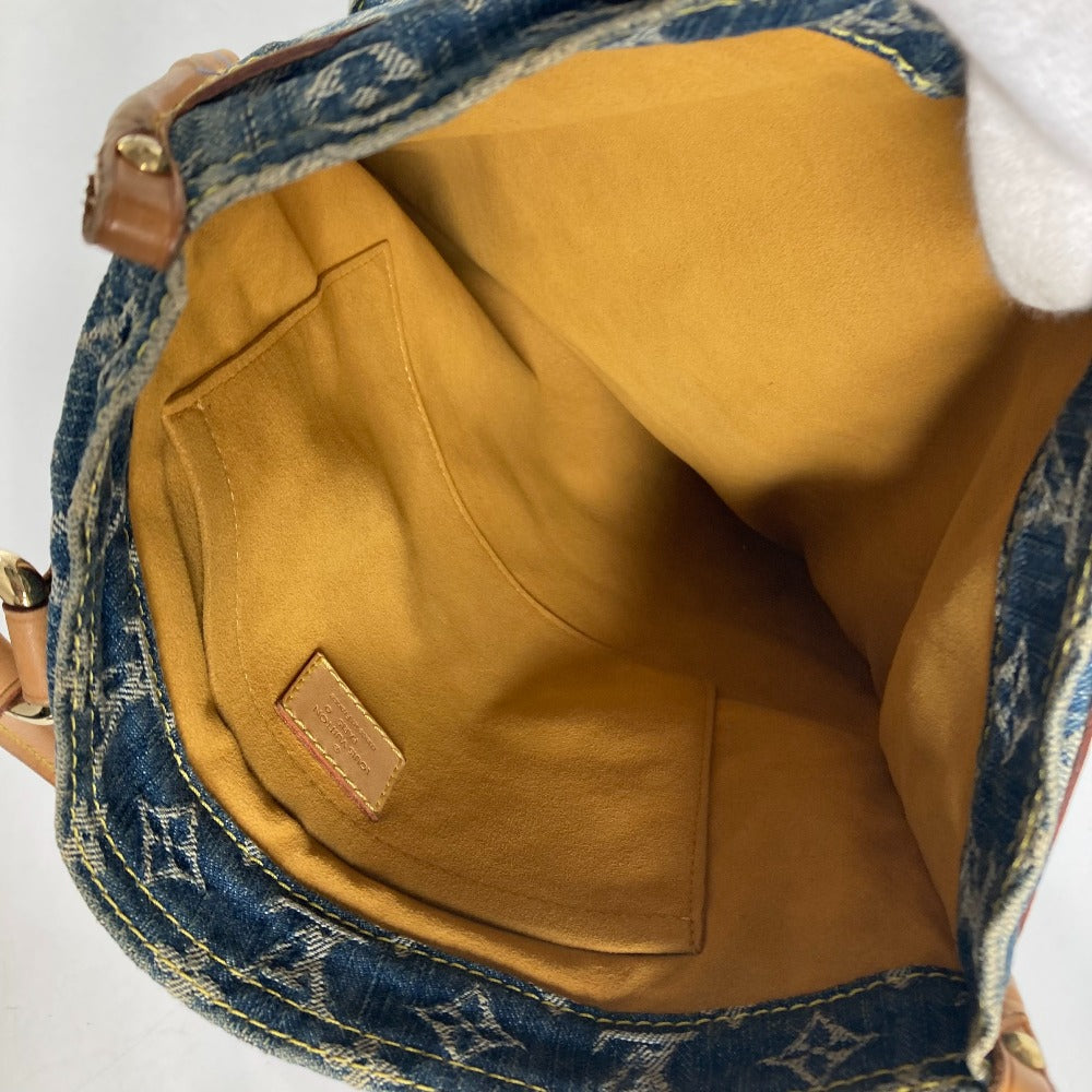 LOUIS VUITTON Shoulder Bag M95018 Monogram denim blue Monogram denim Flat Shopper Women