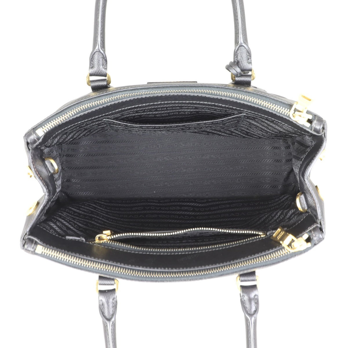 Prada Saffiano Galleria Double Zip Tote Small