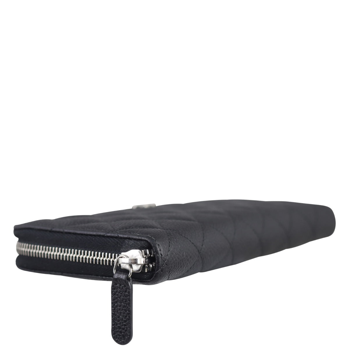 Chanel Classic Long Zipped Wallet | Silver Hardware