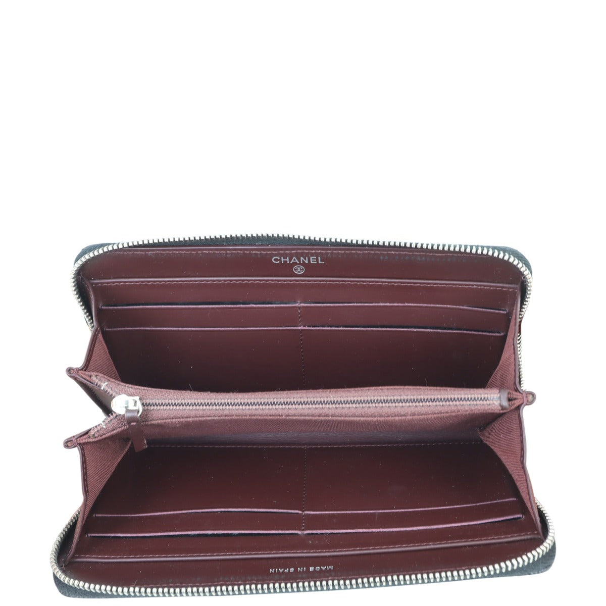 Chanel Classic Long Zipped Wallet | Silver Hardware