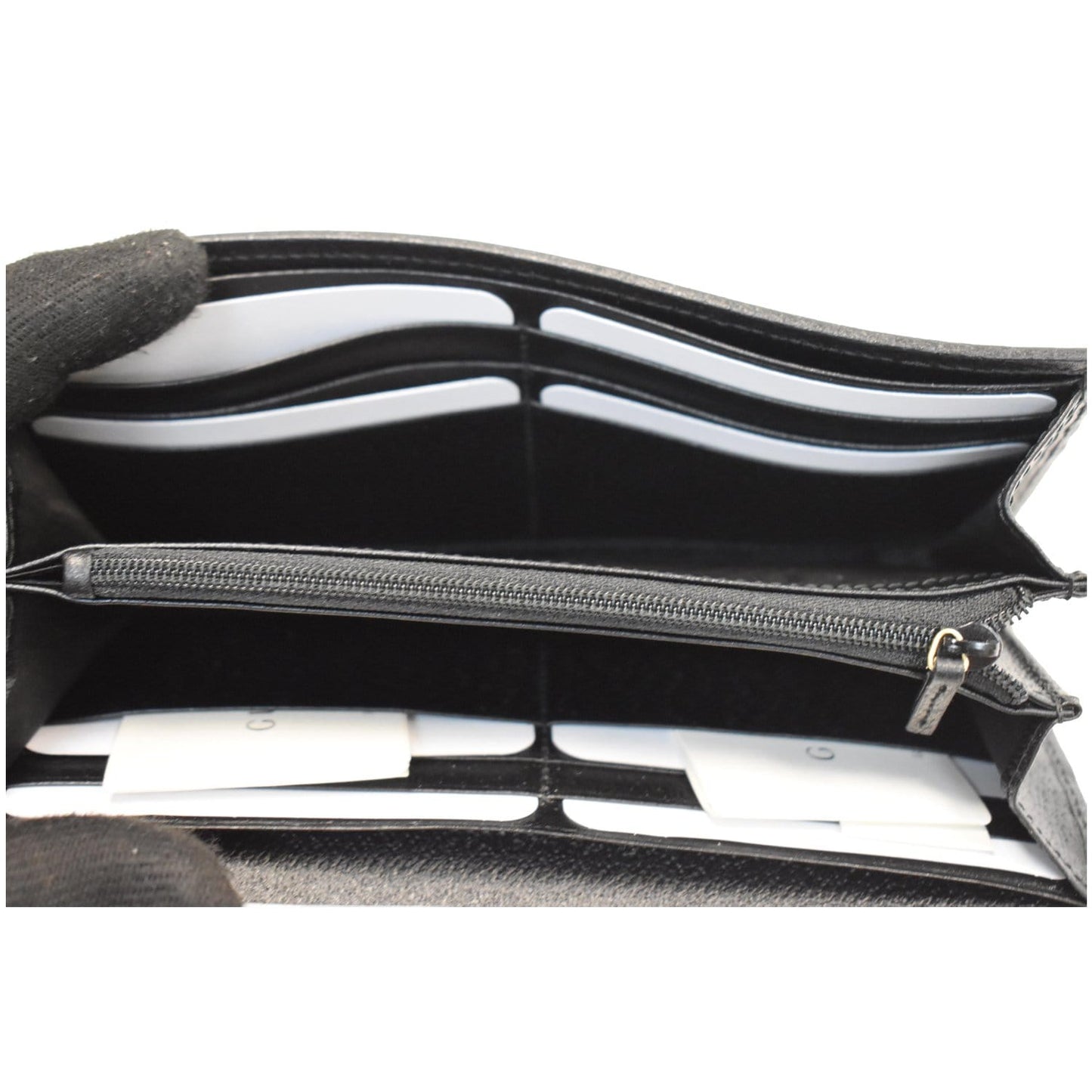 GUCCI Ophidia GG Web Leather Wallet On Chain Bag Black 546592