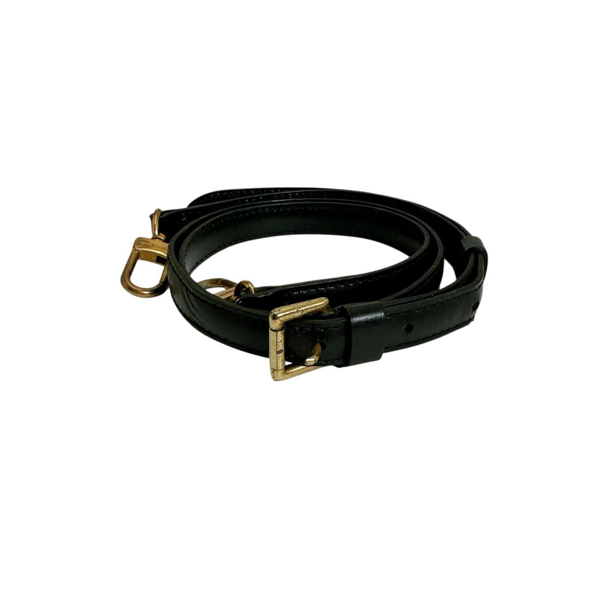 LOUIS VUITTON Shoulder strap Epi Leather black Epi Bag accessories