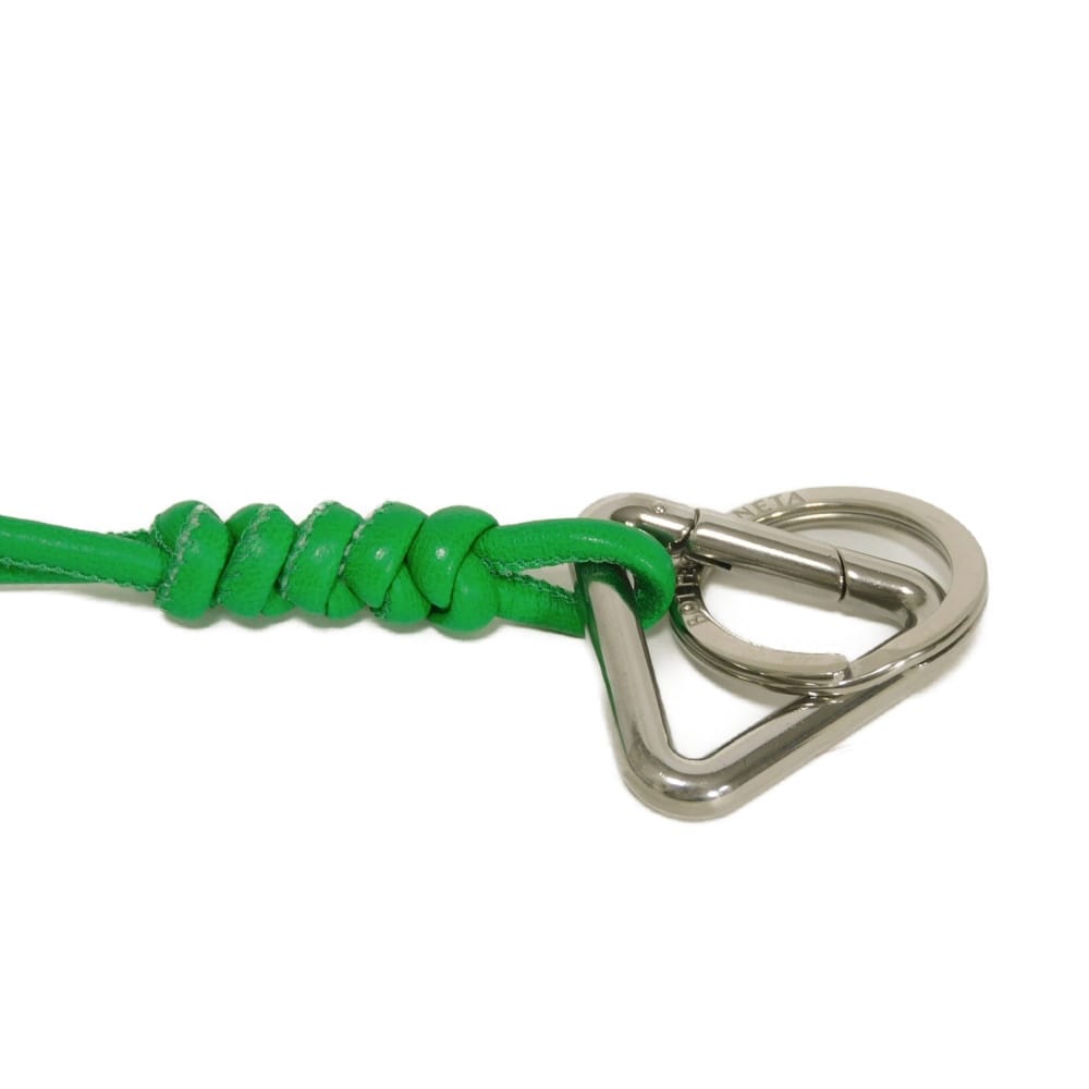 BOTTEGAVENETA key ring 651050 lambskin Parakeet Triangle Knot Detail Strap Keyring