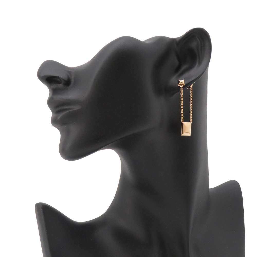 HERMES Crew de H Earrings 18K Pink Gold