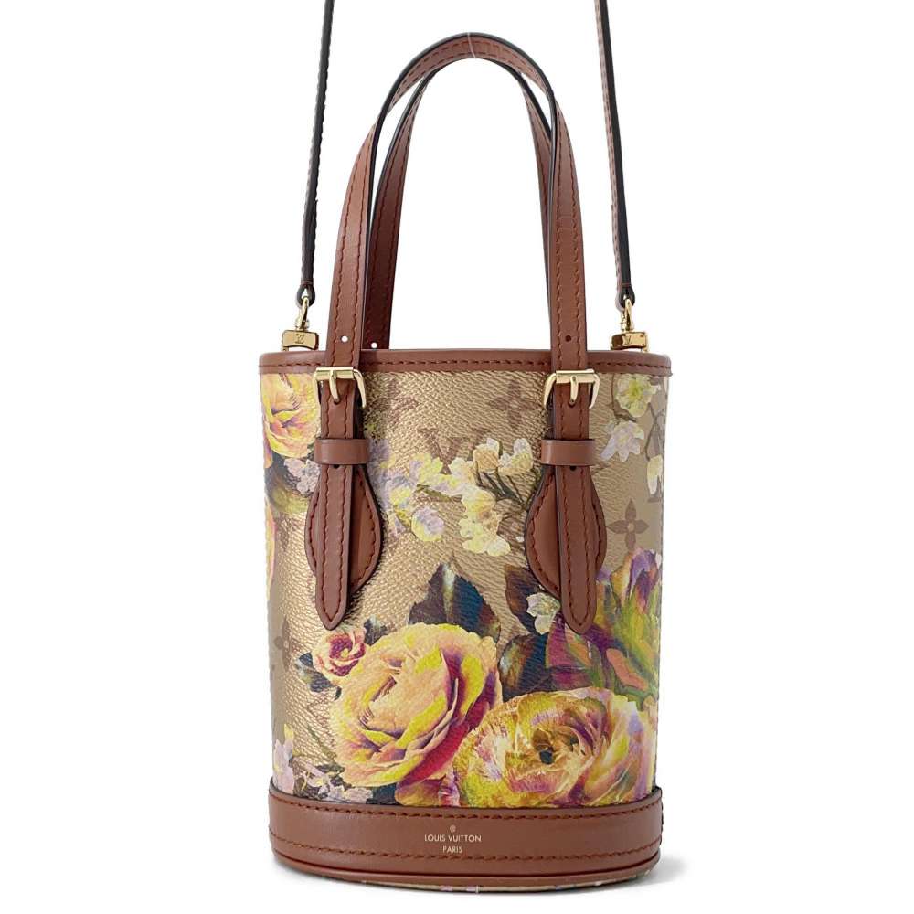 LOUIS VUITTON Nano bucket MetalicGoldM81724 Monogramã»Flora Le LV Garden Size Nano