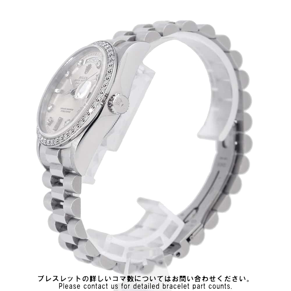 ROLEX Day-Date W36mm PT Silver Dial18046A