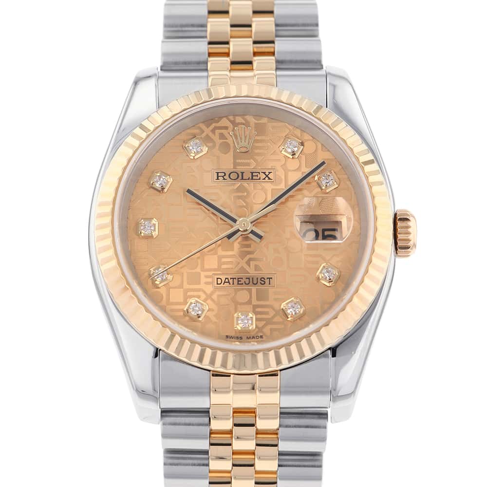 ROLEX Datejust W36mm Stainless Steel K18YG Champagne Dial116233G
