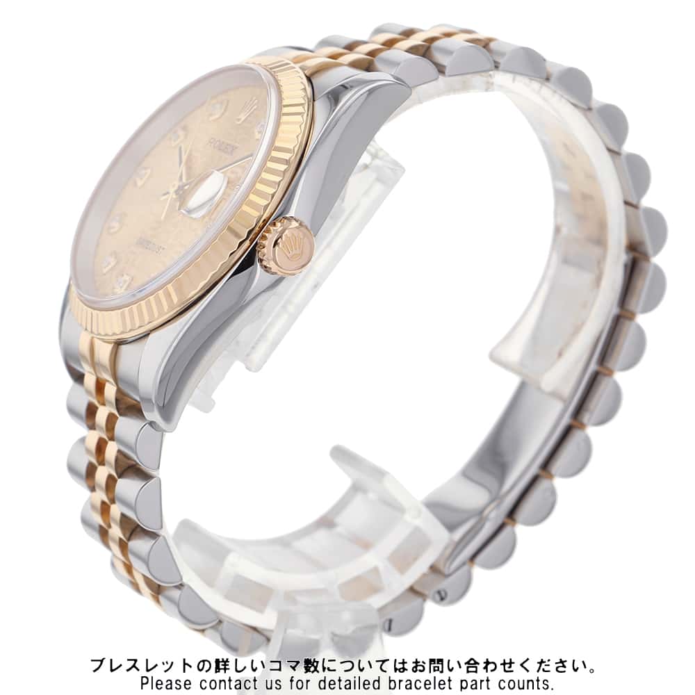 ROLEX Datejust W36mm Stainless Steel K18YG Champagne Dial116233G