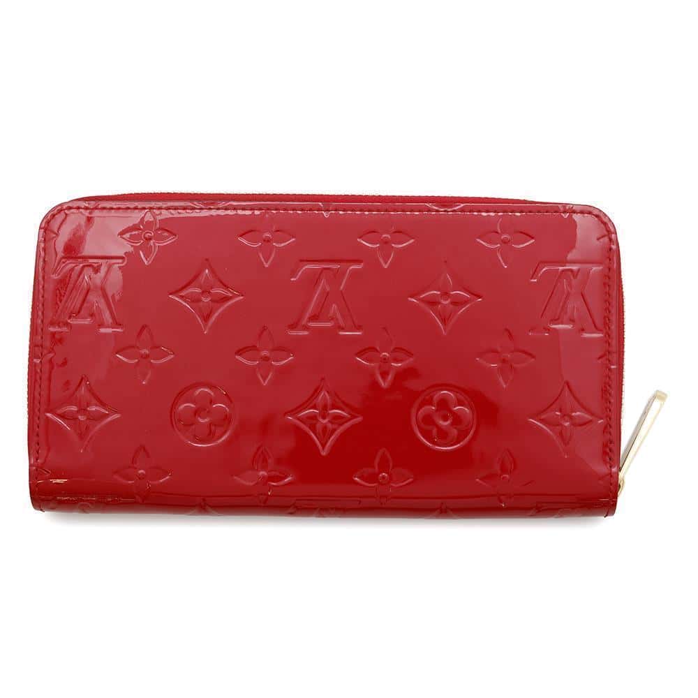 LOUIS VUITTON Zippy Wallet CeriseM90417 Monogram Vernis Leather