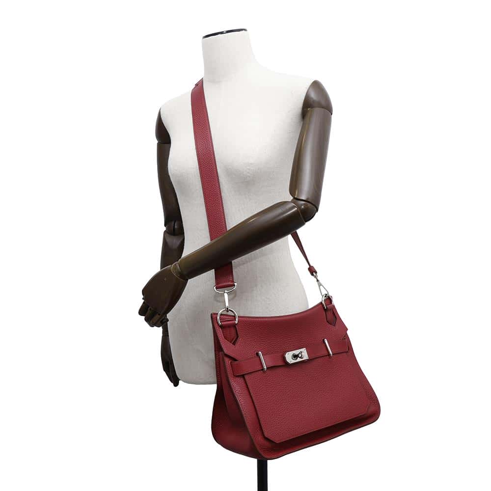 HERMES Jypsiere Ruby Taurillon Clemence Size 31