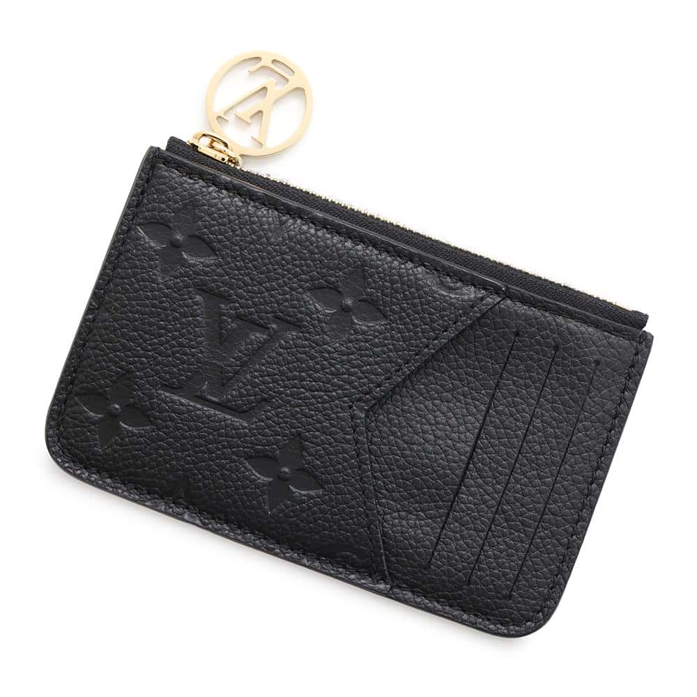 LOUIS VUITTON Card Case Porto Cult Romy NoirM81883 Monogram Empreinte Leather