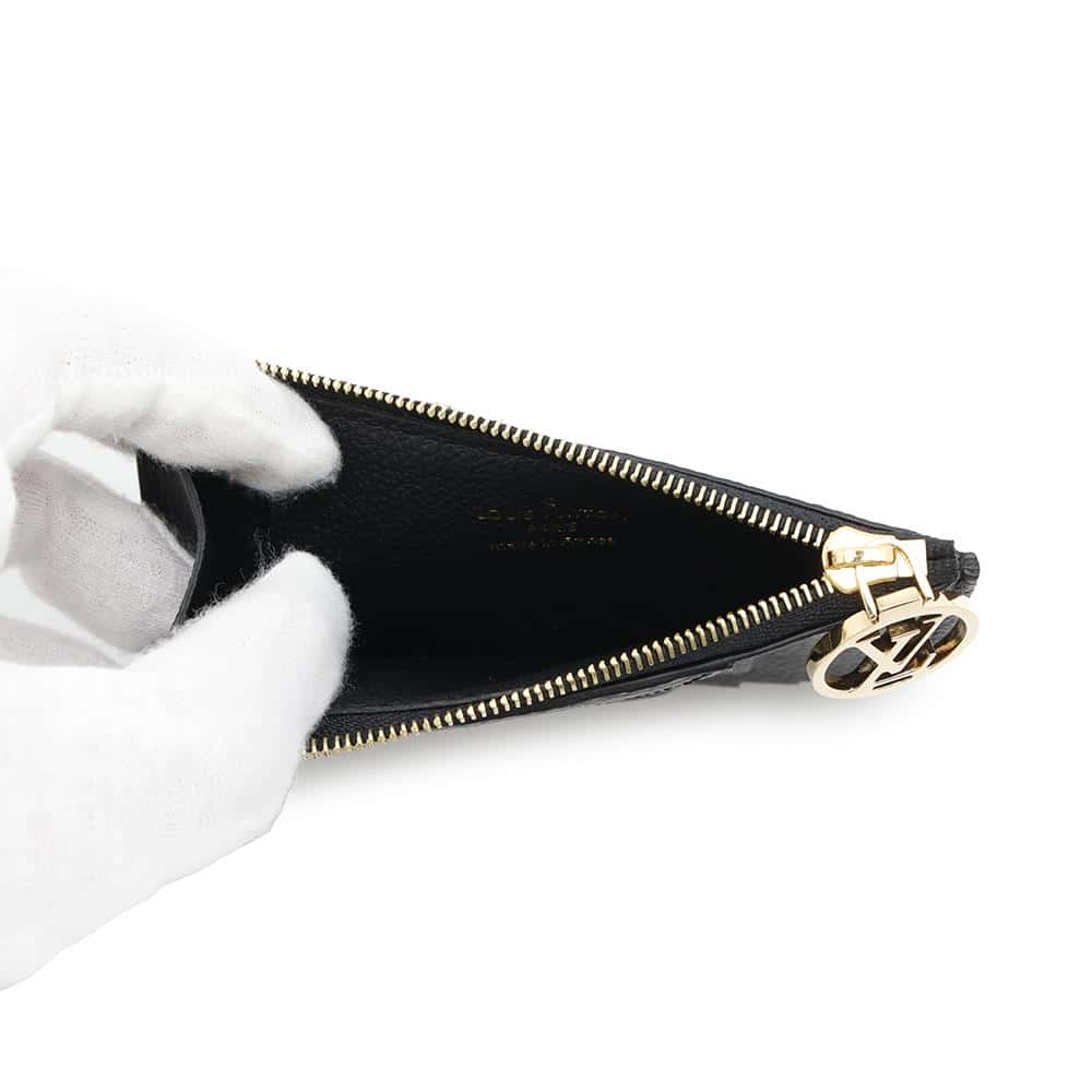 LOUIS VUITTON Card Case Porto Cult Romy NoirM81883 Monogram Empreinte Leather