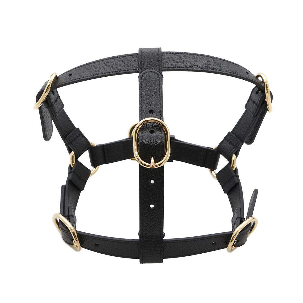GUCCI Pet Harnesses Black692963 Leather Size S