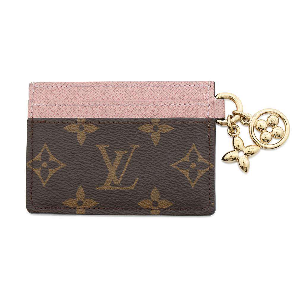 LOUIS VUITTON Card Case Porto Carte LV Bag Charm Rose BallerineM82739 Monogram