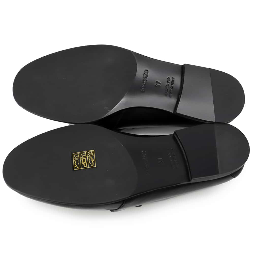 HERMES Mocassins Neost Black Leather Size 37