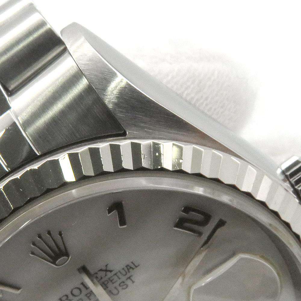 ROLEX Datejust W36mm Stainless Steel K18WG Mother of Pearl Dial16234NA