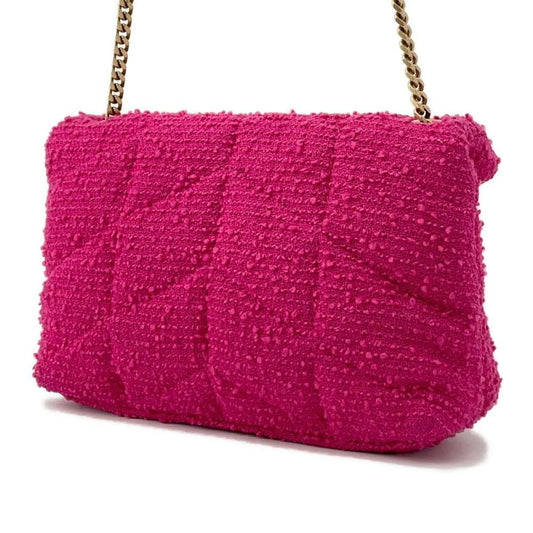 SAINT LAURENT PARIS Loulou Puffer Toy Bag Shoulder Bag Pink620333 Tweed