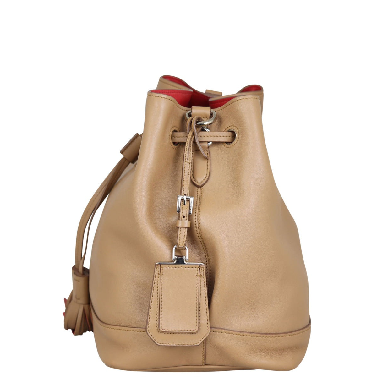 Prada City Calf Leather Bucket Bag