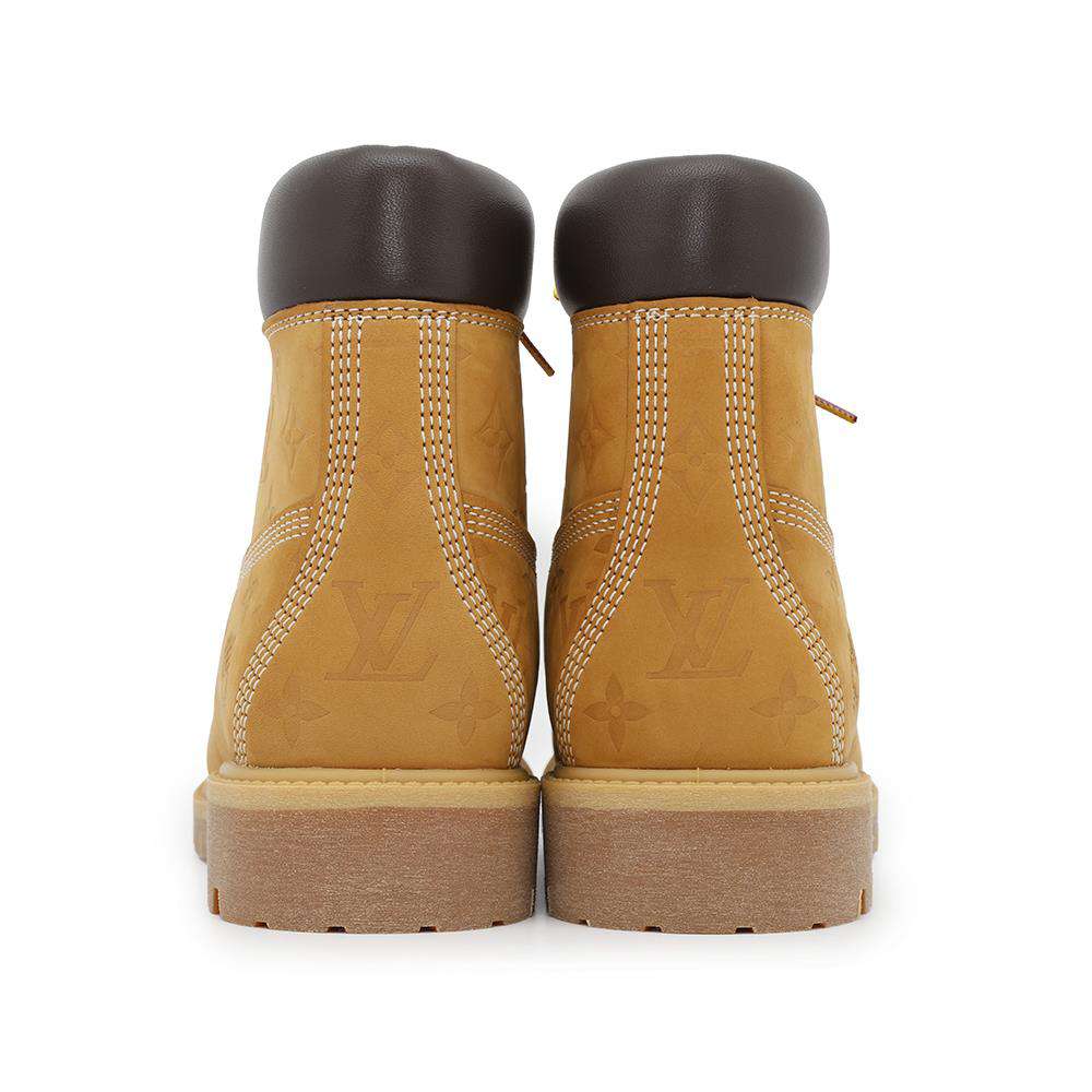 LOUIS VUITTON LV Ã Timberland 6-IN EncreBoots Beige1AD72V NubuckCalf Leather Size 9