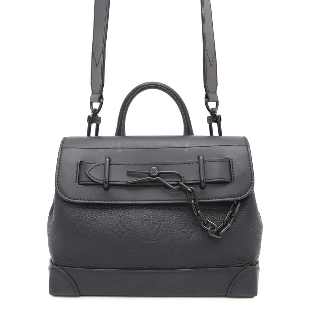 LOUIS VUITTON Steamer NoirM24436 Monogramã»Taurillon Size PM