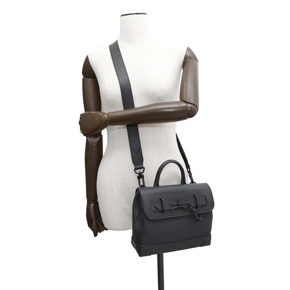 LOUIS VUITTON Steamer NoirM24436 Monogramã»Taurillon Size PM